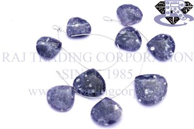 Morado Purple Opal Faceted Heart (Quality AA)